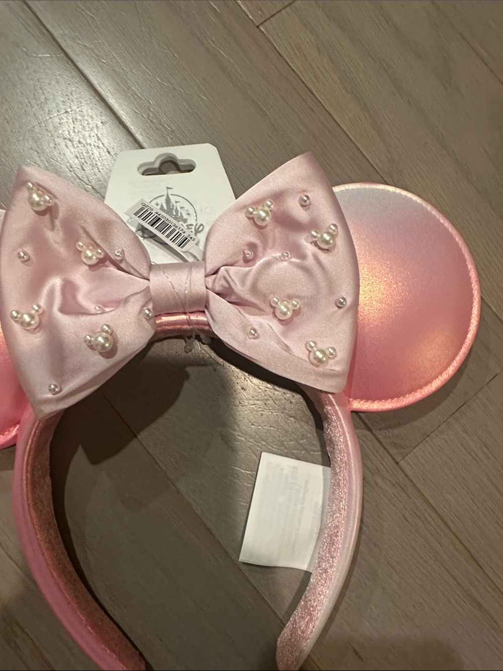 Disney Pink Pearl Bow Minnie Ear Headband - Picture 2 of 3